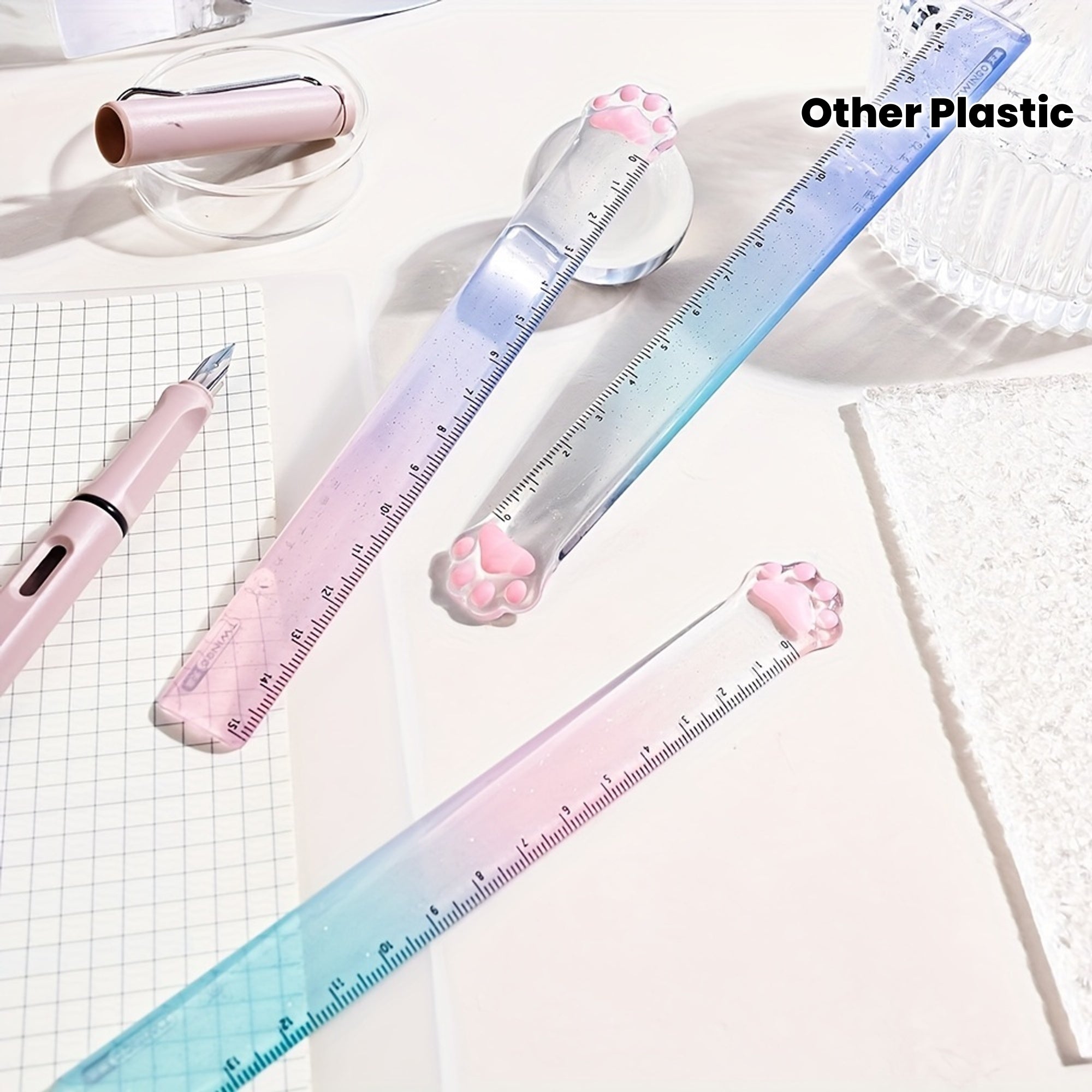 1pc Cat Claw Gradient Color Cat Claw Ruler Random Color