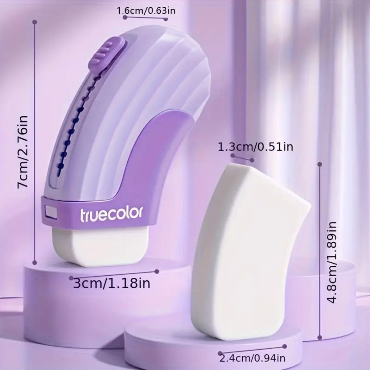 Rubber Erasers Sliding Retractable Eraser, 1pc\u002F4pcs, Large Erasers for School Office Art Drawing Pencil Eraser, 4 Colors, Purple\u002FPink\u002FBlue\u002FGreen