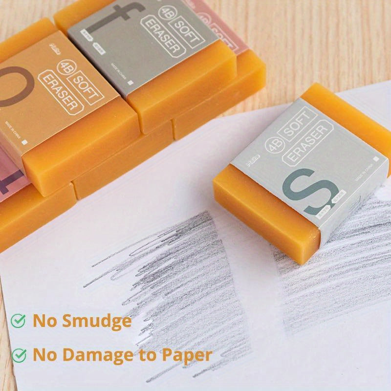 1pc\u002F5pcs Extra Large No Smudge Soft Soap Rubber Eraser for 4B Drawing Sketch Pencils for School Office Art