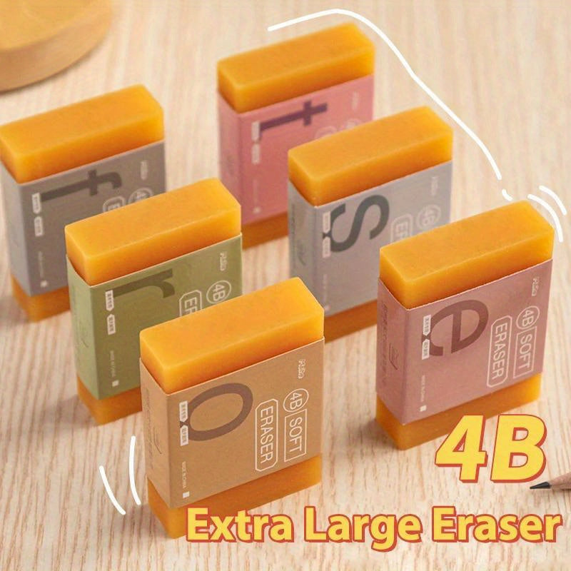 1pc\u002F5pcs Extra Large No Smudge Soft Soap Rubber Eraser for 4B Drawing Sketch Pencils for School Office Art