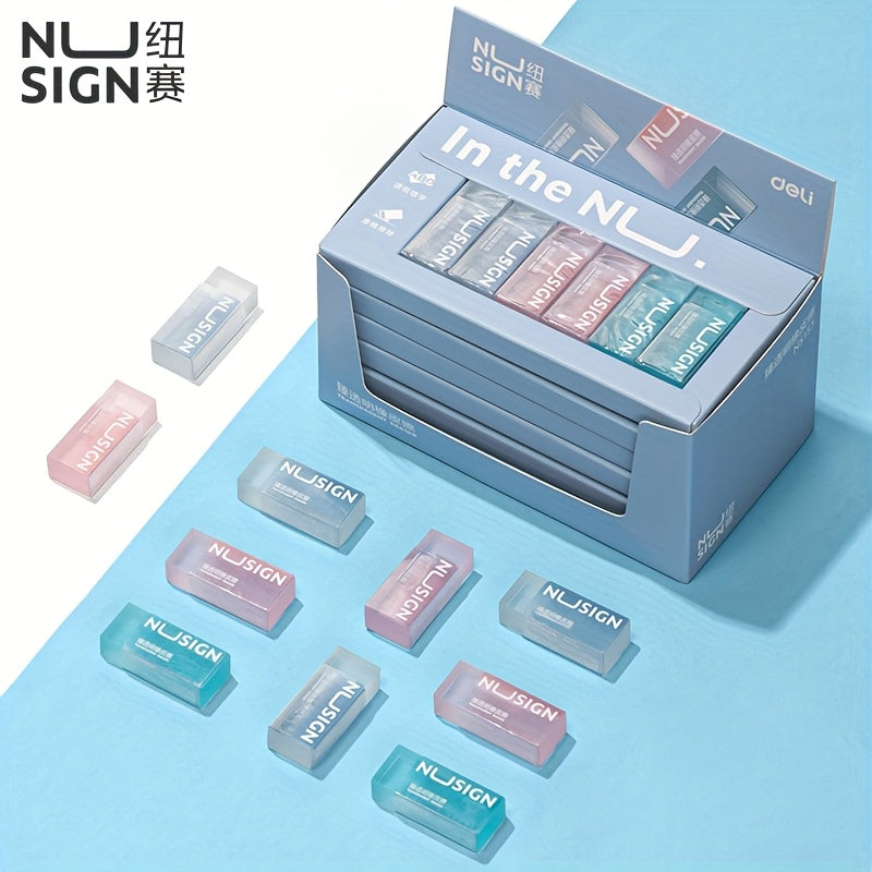 Charming Transparent Eraser in Solid Colors, Perfect for Students And Back-To-School Supplies