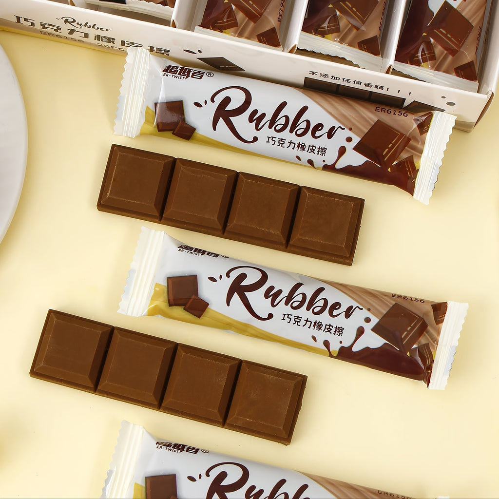 1pc Chocolate Eraser Interesting Simulation Eraser Pencil Eraser Gift Surprise for Teachers And Classmates, School Prizes, Exam Painting Art Stationery Tools