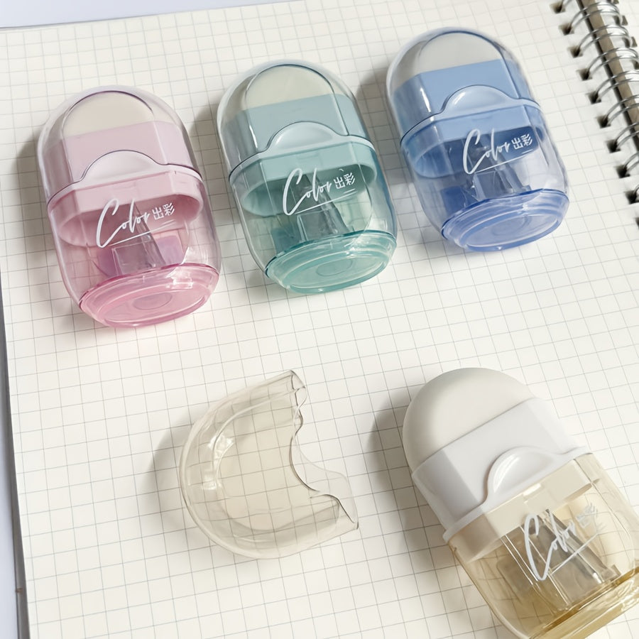 Random 1pc Multifunctional Two-in-One Eraser and Pencil Sharpener