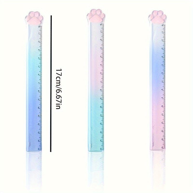1pc Cat Claw Gradient Color Cat Claw Ruler Random Color