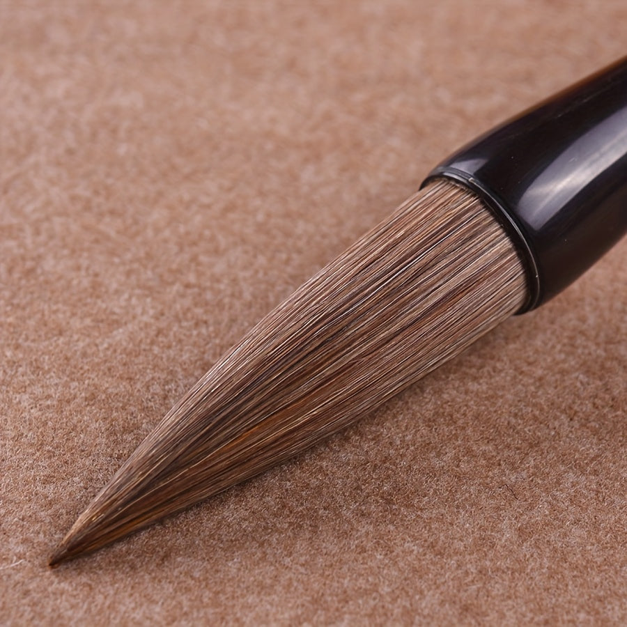 Traditional Chinese Calligraphy Brush with Large Ink Stick\u002FBrush - Gou Luke Handle for Chinese Painting, Calligraphy Practice, for writing Big Characters, Seal - Ideal for Artists, Students, Cultural Events - Authentic Brush Pen Gift Box