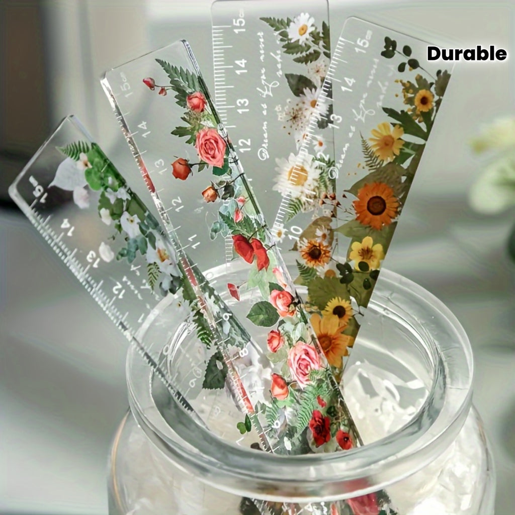 15cm School Ruler Clear Acrylic 15cm School Ruler with Centimeters - Durable and Easy-to-Read