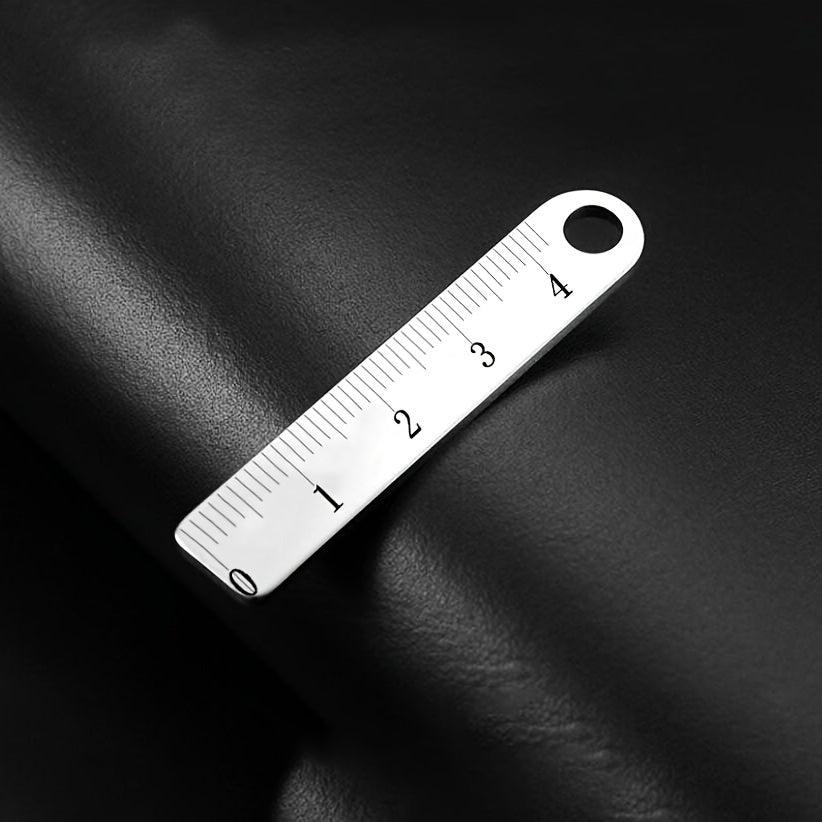 Mini Metal Ruler, Mini Portable Metal Ruler, Thickened Keychain, Measuring Tool Rules Stationery Drawing Supplies, Office School