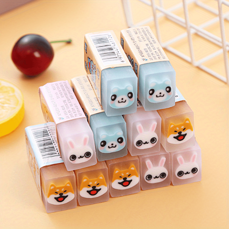 6pcs Animal Erasers For Kids, Cute Desk Pets For Classroom, Fun Back To School Gifts Supplies, Classroom Rewards Prizes, Treasure Box for Students