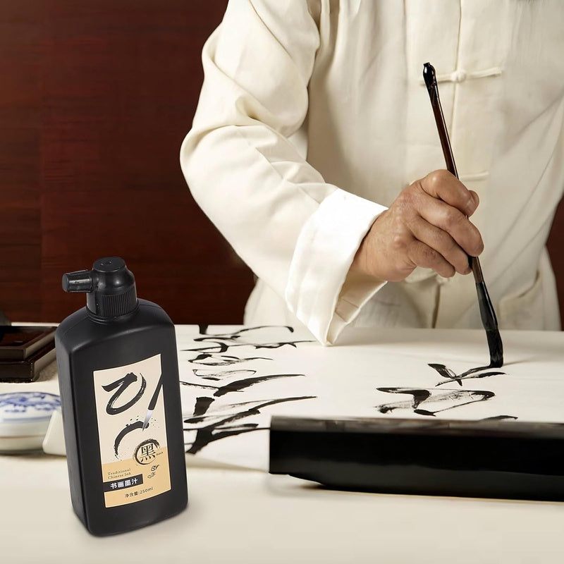 10PCS Calligraphy Brushes and 120ML 4OZ Black Calligraphy Ink