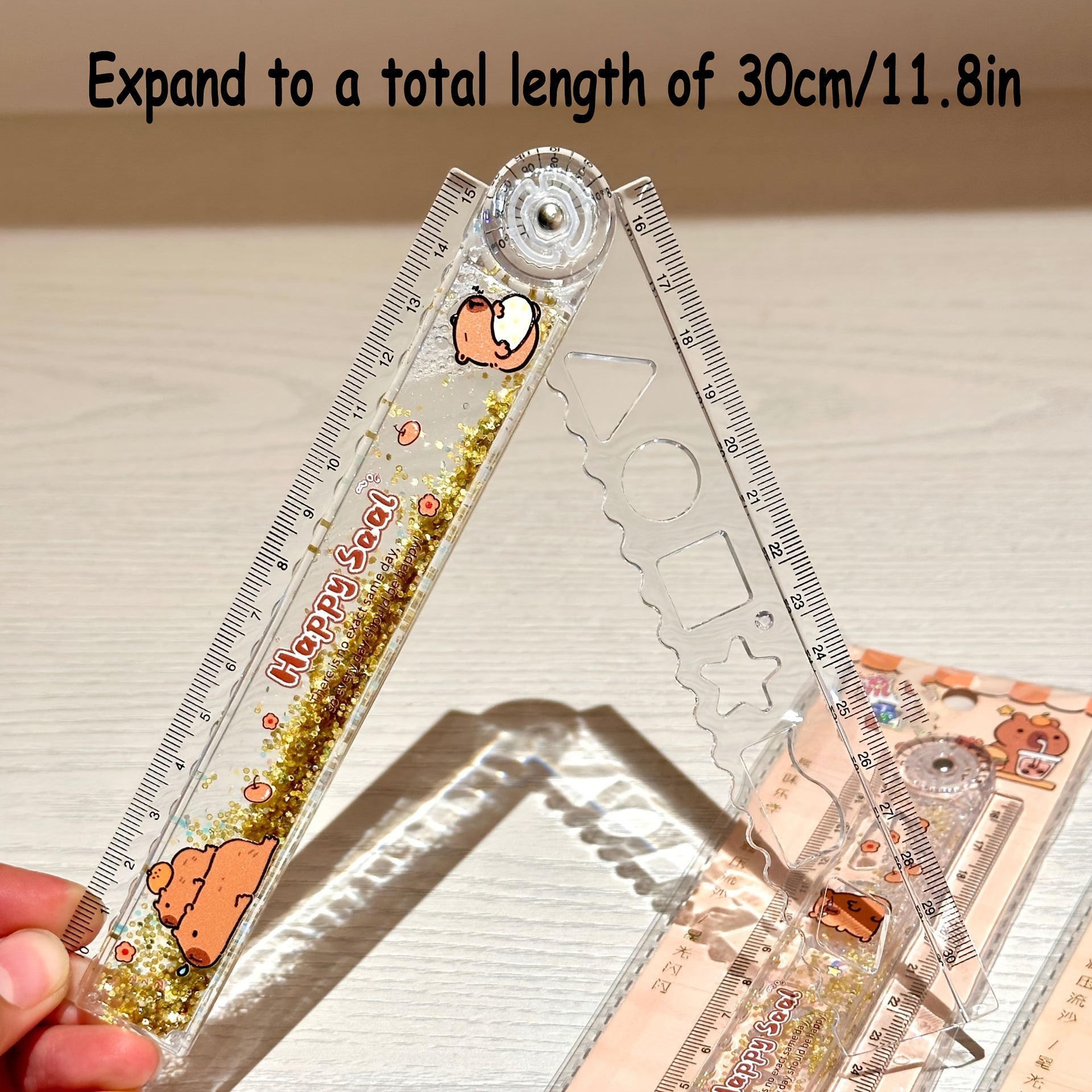 A Capybara-Themed Folding Ruler, Stylish And Suitable for Students' Exams, Available in Various Colors