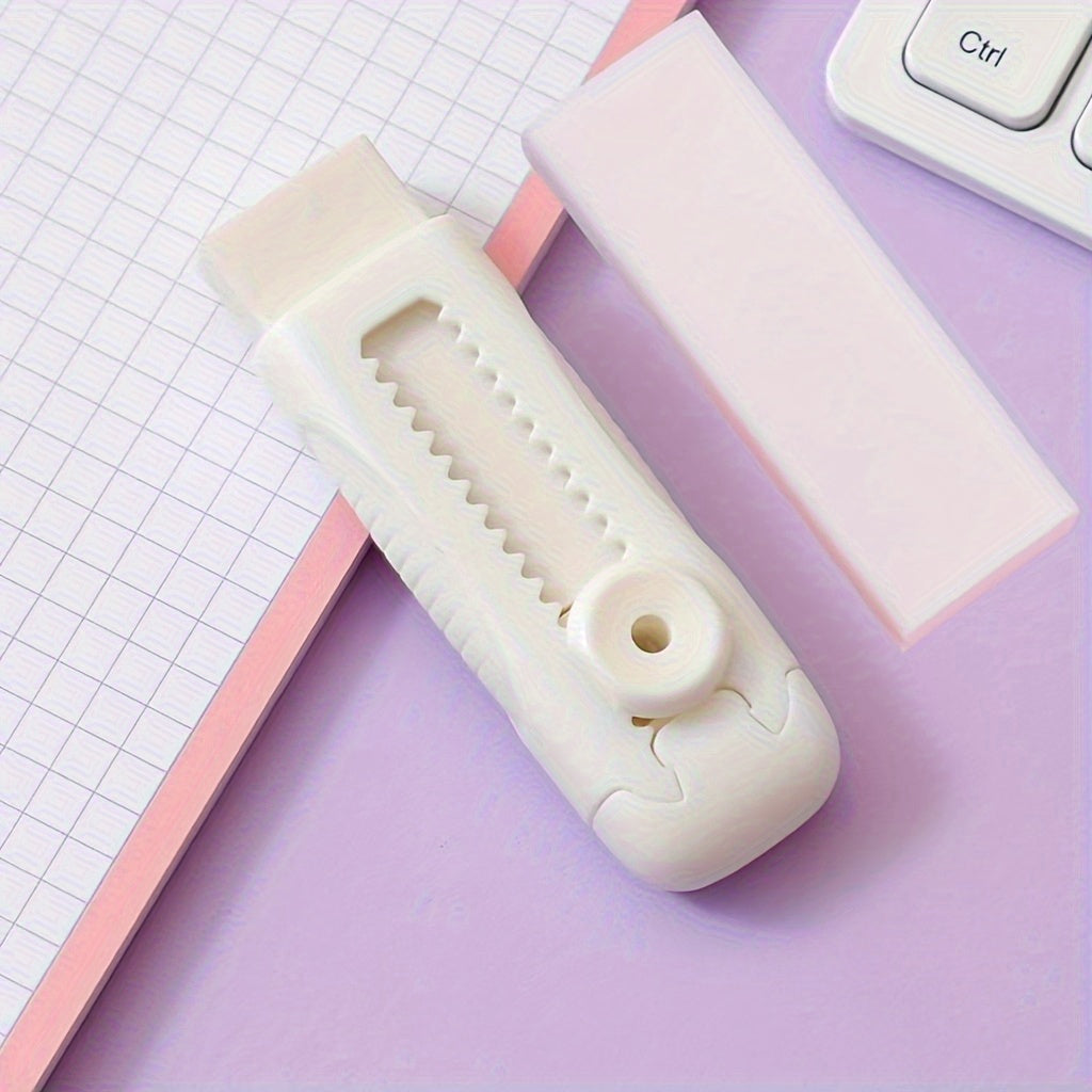 Two-piece Set • Retractable Eraser + Original Inner Liner • Office Supplies • Wipe Without Leaving Marks and Won't Easily Damage Paper