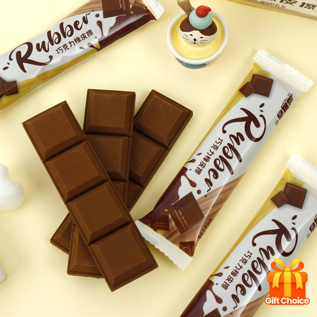 1pc Chocolate Eraser Interesting Simulation Eraser Pencil Eraser Gift Surprise for Teachers And Classmates, School Prizes, Exam Painting Art Stationery Tools