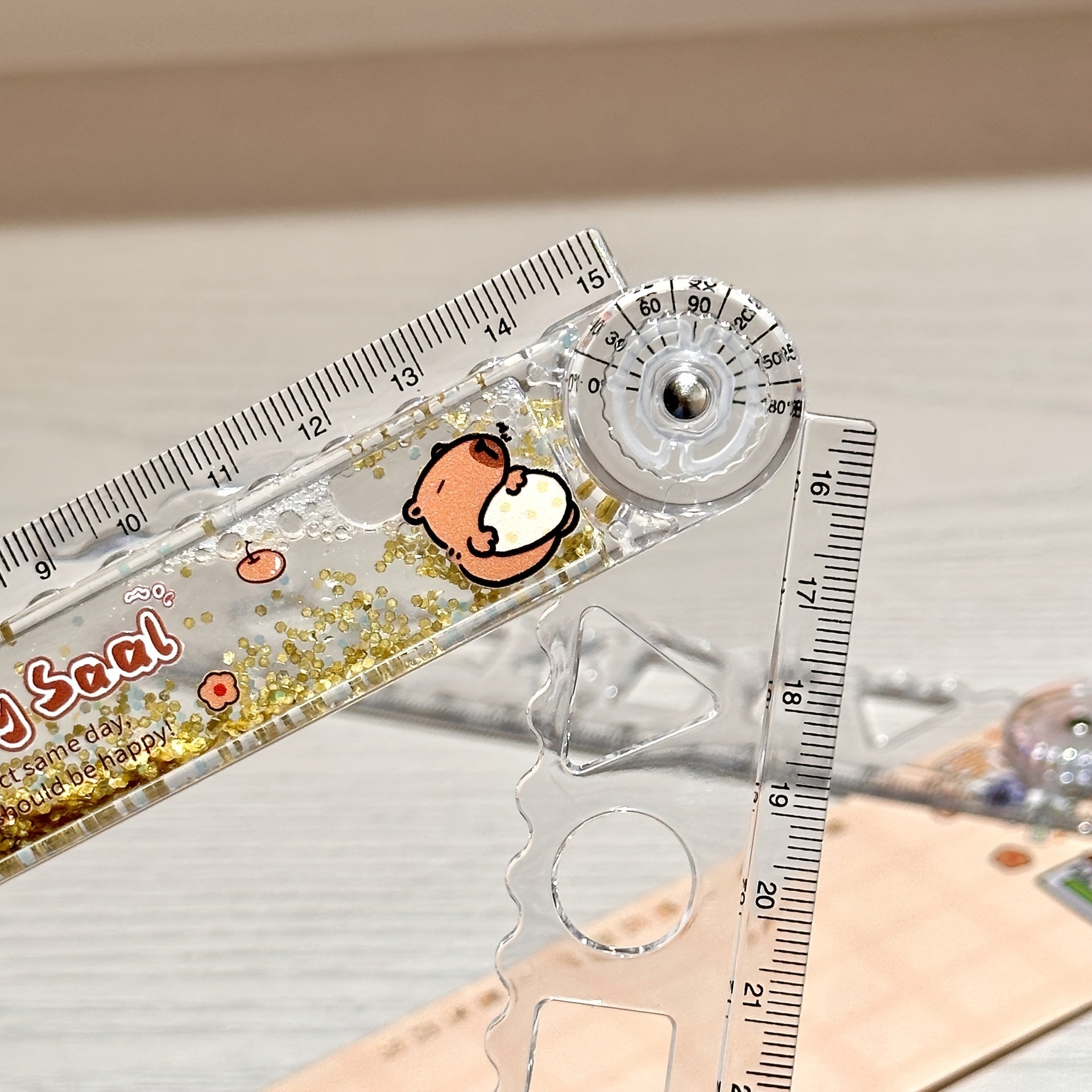 A Capybara-Themed Folding Ruler, Stylish And Suitable for Students' Exams, Available in Various Colors