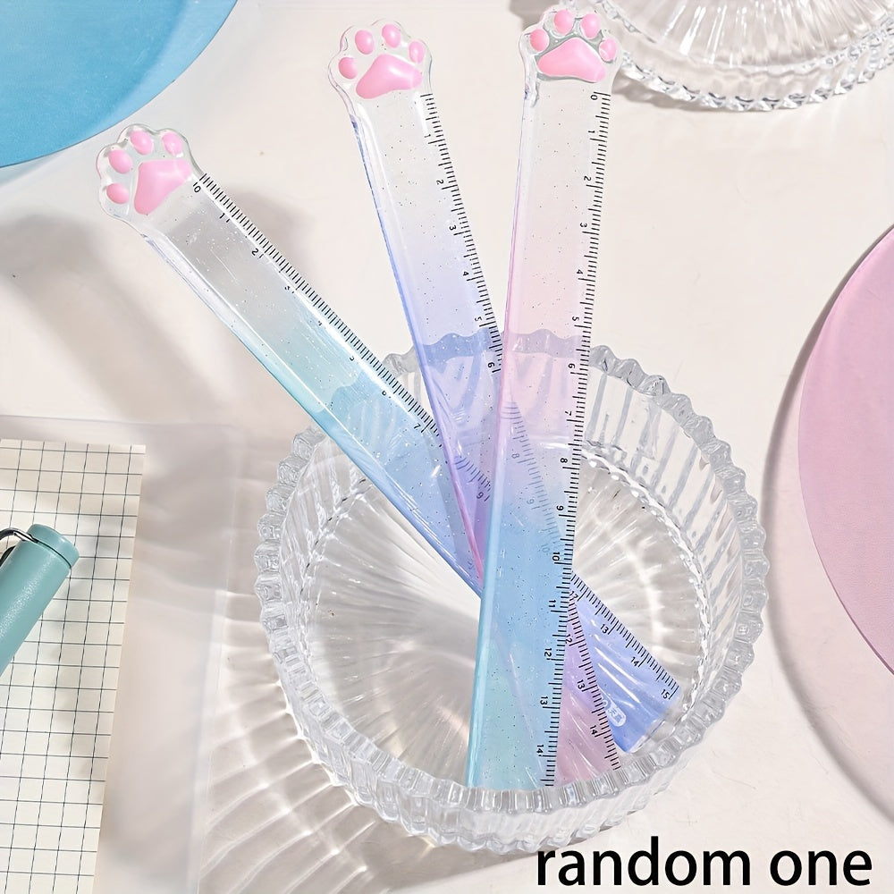 1pc Cat Claw Gradient Color Cat Claw Ruler Random Color