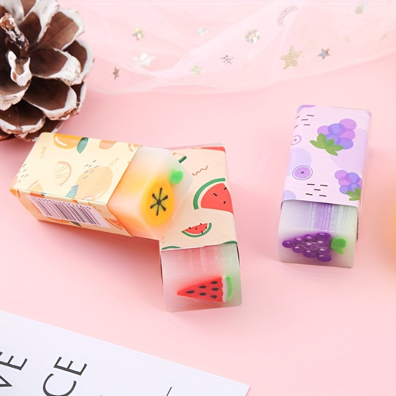 6pcs Cute Erasers For Students Bulk Fun Desk Pencil Students School Supplies Prize Gifts Party Favors