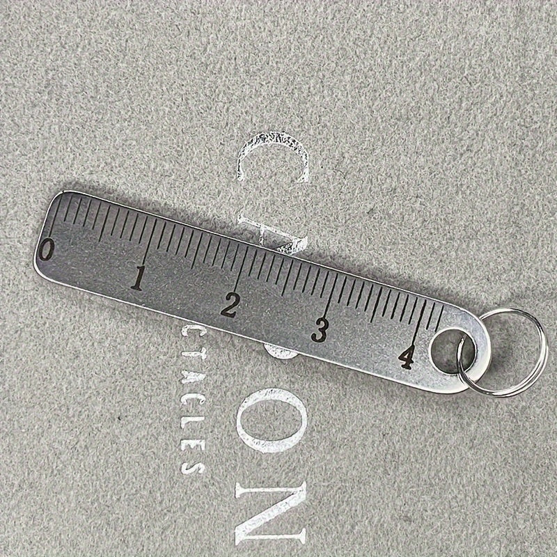 Mini Metal Ruler, Mini Portable Metal Ruler, Thickened Keychain, Measuring Tool Rules Stationery Drawing Supplies, Office School