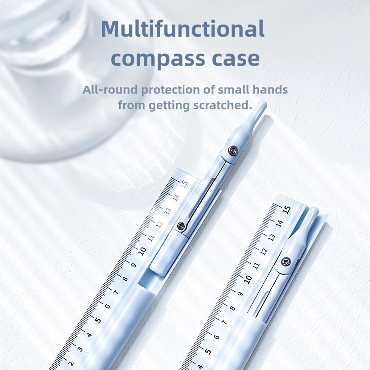 One Piece of a Multifunctional Tool That Combines a Compass, Ruler, And Pencil, Designed for Measuring And Drawing, Suitable for Students And for Use in Schools And Offices