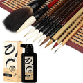 10PCS Calligraphy Brushes and 120ML 4OZ Black Calligraphy Ink