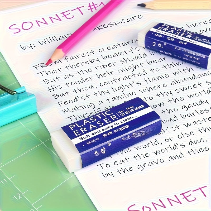18\u002F10\u002F4\u002F2pcs Eraser Set for 2B Pencils, Exam-Grade, Smooth Writing, No Residue, Creative Student Stationery