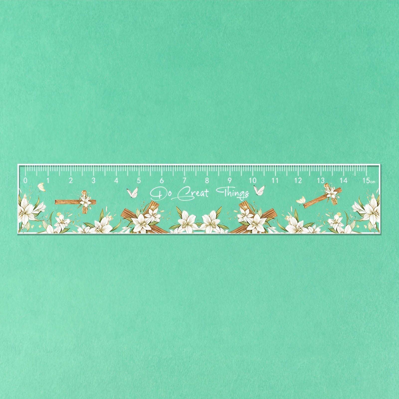 15cm School Ruler Clear Acrylic 15cm School Ruler with Centimeters - Durable and Easy-to-Read