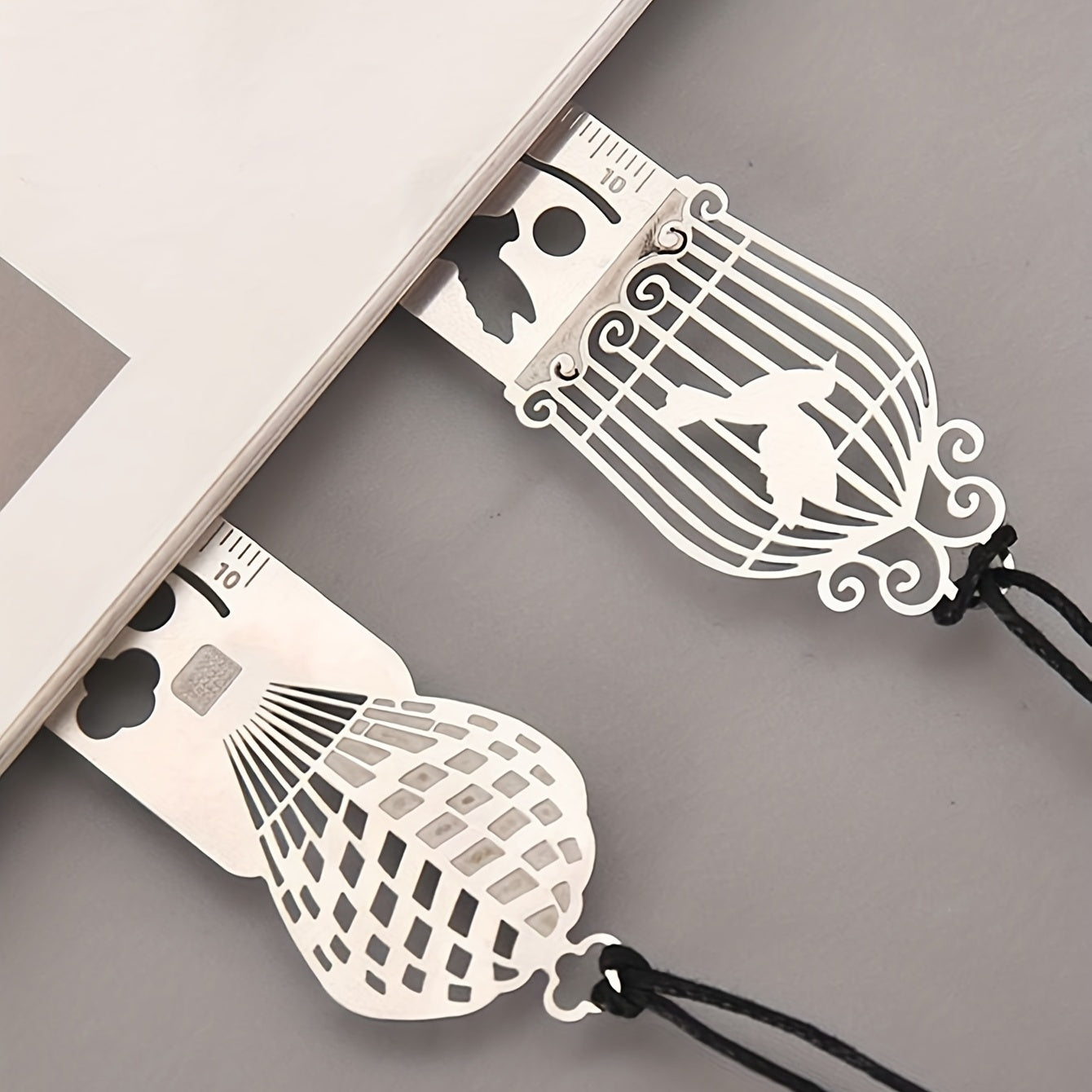 Cute Cartoon Patterned Bookmarks And Rulers for Students, Featuring Hollow Designs for Planners