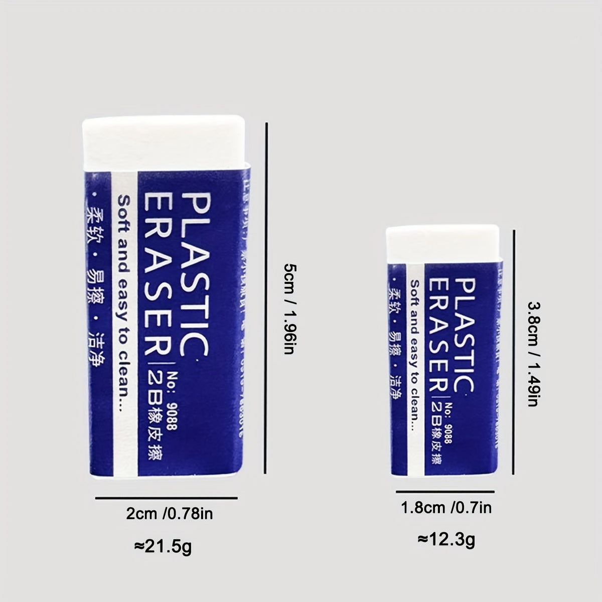 18\u002F10\u002F4\u002F2pcs Eraser Set for 2B Pencils, Exam-Grade, Smooth Writing, No Residue, Creative Student Stationery