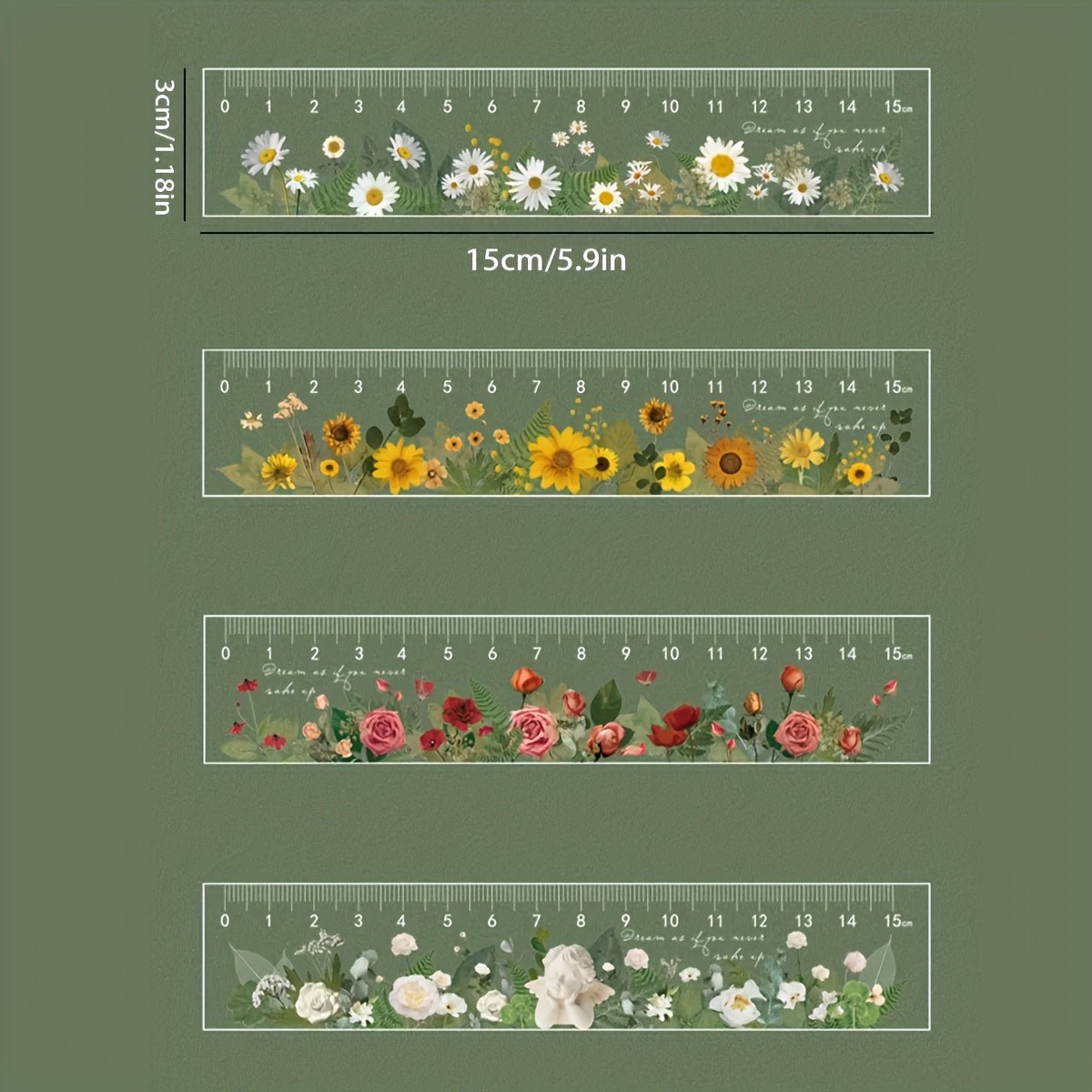 15cm School Ruler Clear Acrylic 15cm School Ruler with Centimeters - Durable and Easy-to-Read