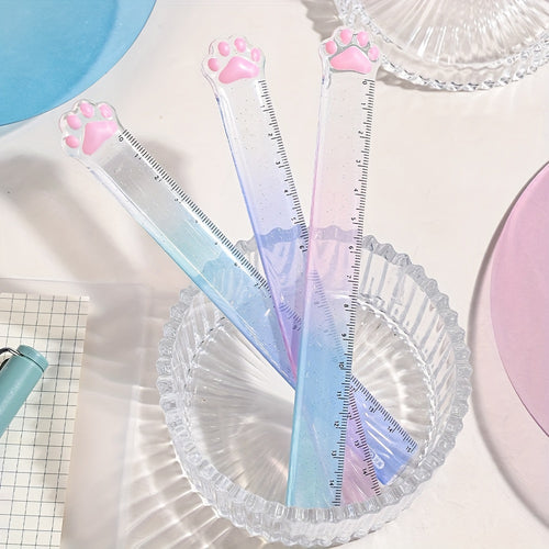1pc Cat Claw Gradient Color Cat Claw Ruler Random Color