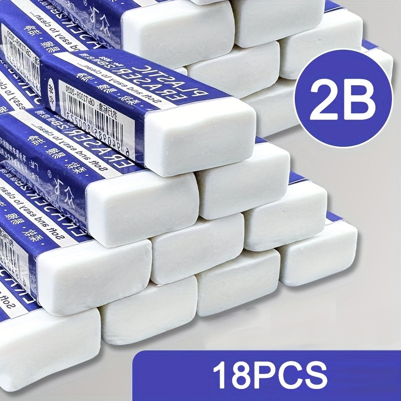18\u002F10\u002F4\u002F2pcs Eraser Set for 2B Pencils, Exam-Grade, Smooth Writing, No Residue, Creative Student Stationery