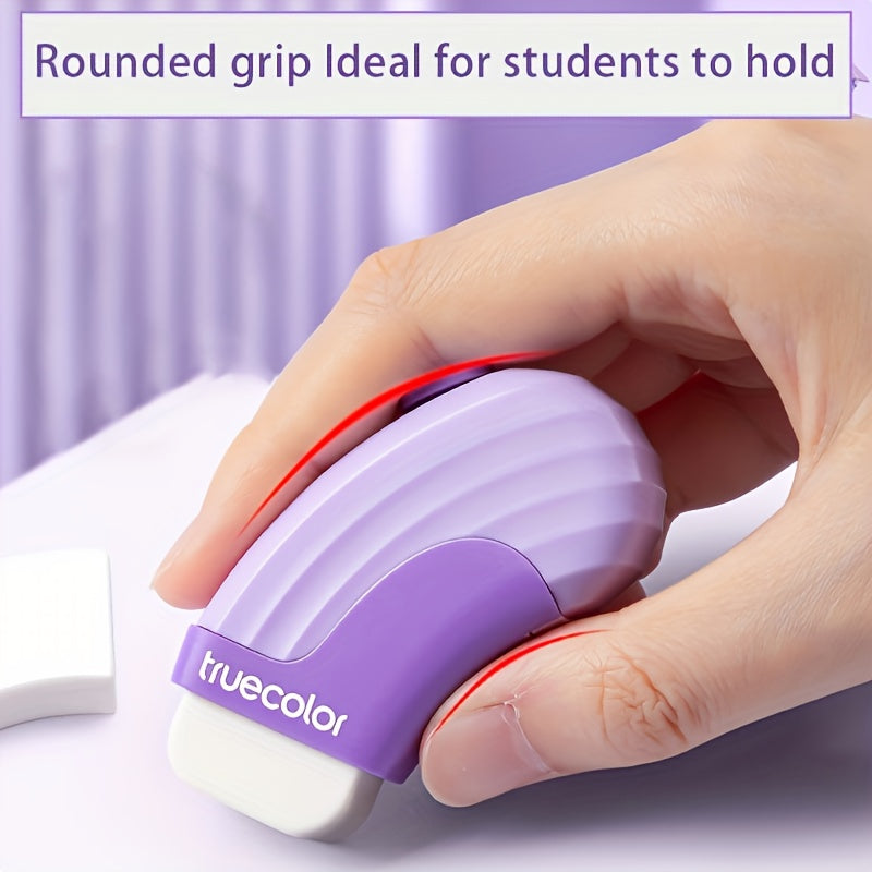 Rubber Erasers Sliding Retractable Eraser, 1pc\u002F4pcs, Large Erasers for School Office Art Drawing Pencil Eraser, 4 Colors, Purple\u002FPink\u002FBlue\u002FGreen