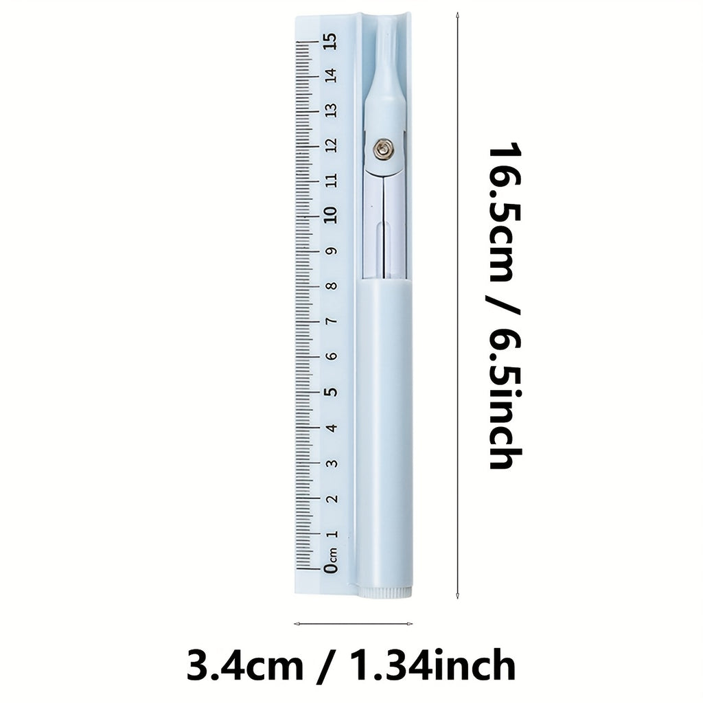 One Piece of a Multifunctional Tool That Combines a Compass, Ruler, And Pencil, Designed for Measuring And Drawing, Suitable for Students And for Use in Schools And Offices