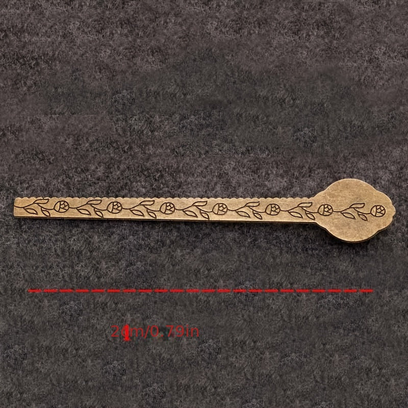 Vintage Dry Flower Metal Bookmark Eternal Flower Dry Flower Multi-functional Ruler Bookmark Classical Bookmark Multi-functional Bookmark