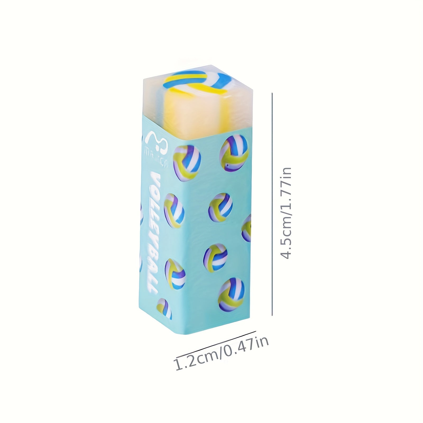 3pcs Sports Fruit-Themed Erasers Featuring Designs of Basketball, Soccer, Volleyball, Lemon, Grape, And Watermelon, with Vibrant Colors. Ideal for Fun Classroom Rewards, Home, Educational Supplies, Sports, Birthday And Party Gifts