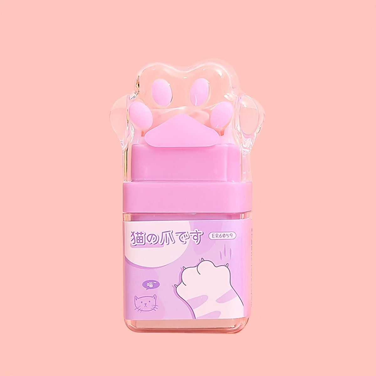 Cat Paw Cute Roller Eraser Girl Pencil Eraser Rubber Cartoon Pen Eraser Supplies Prizes Office Eraser